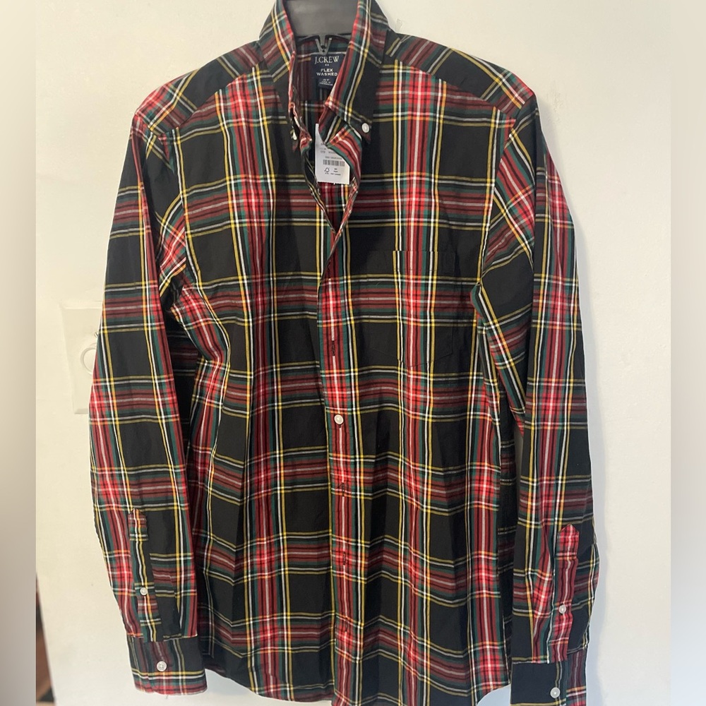J. Crew Classic long sleeve button down shirt Flex Washed Small Tall NWT